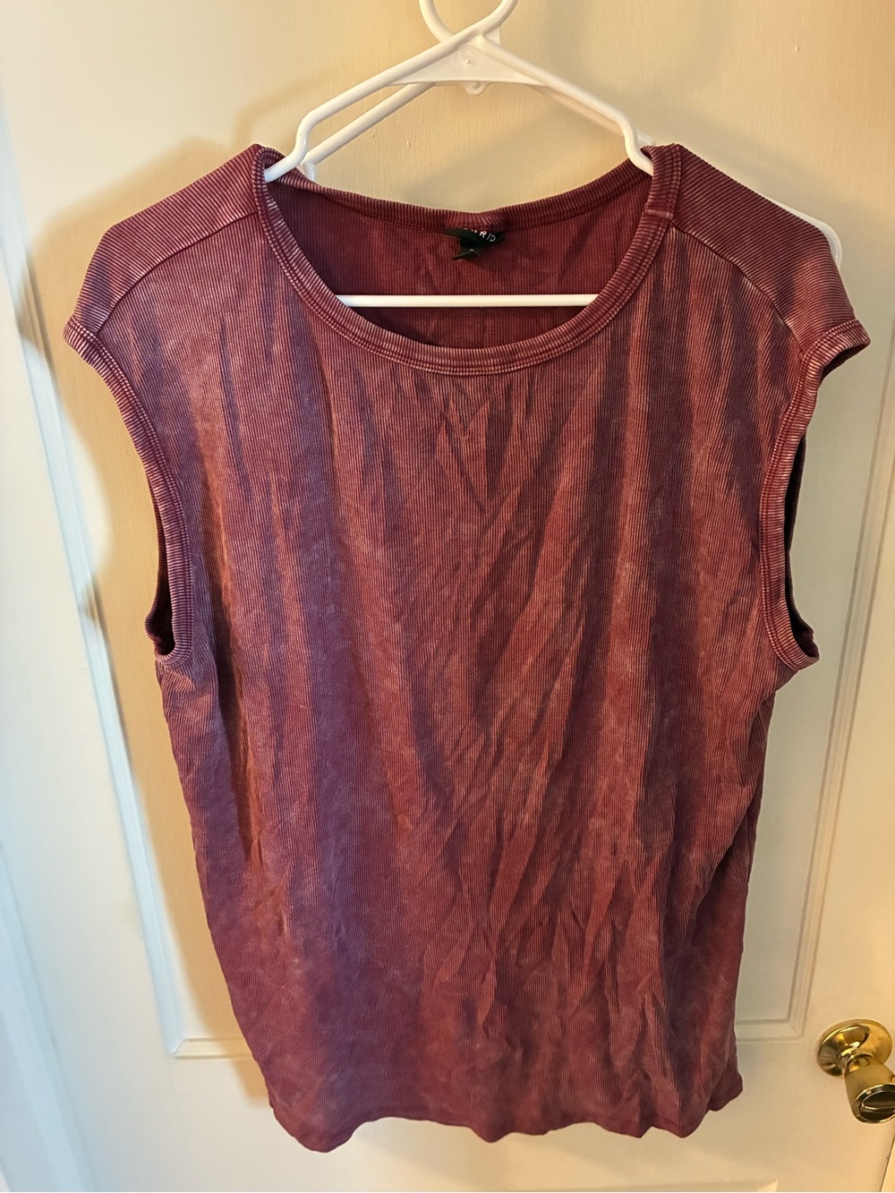 torrid Sleeveless Muscle Tee in Wine Red